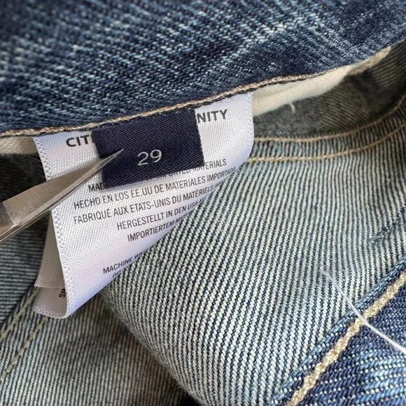 Citizens of Humanity Ayla Baggy Cuffed Crop Wide Leg Jeans Claremont 29 - Picture 9 of 13